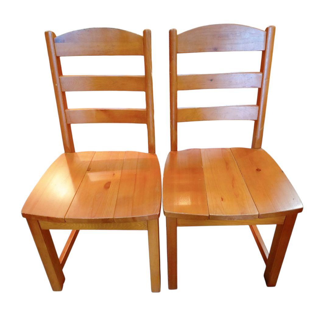 木製　ダイニングチェア　2脚セット