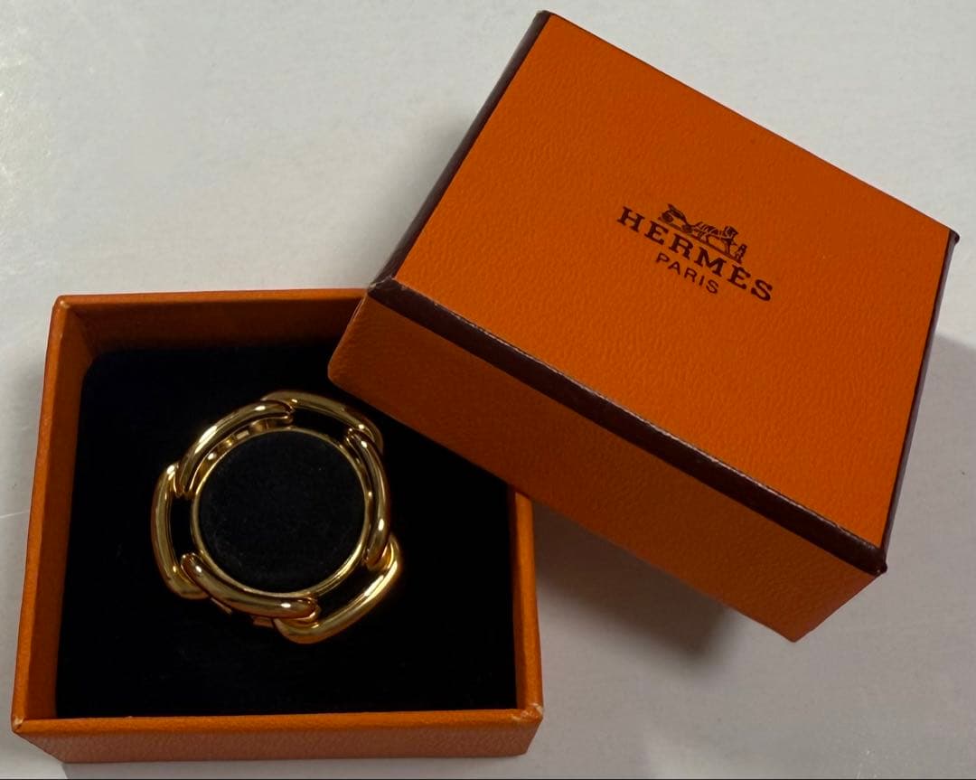 HERMES エルメススカーフリング　シェーヌダンクル