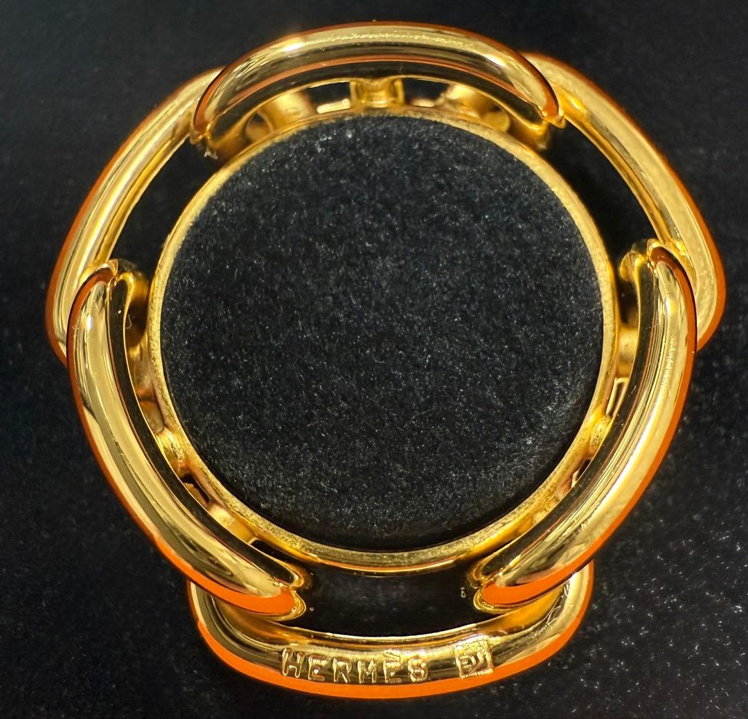 HERMES エルメススカーフリング　シェーヌダンクル