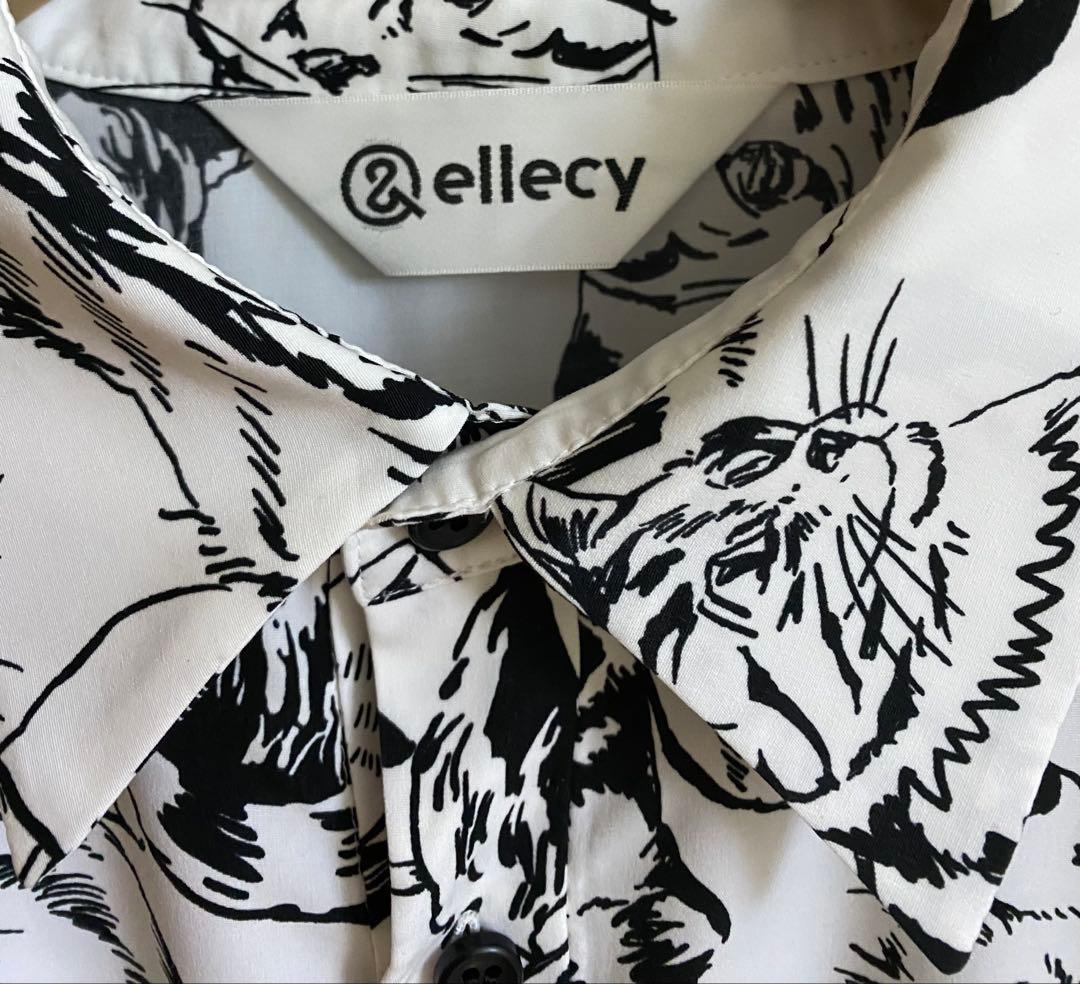 美品ロイスクレヨン アンドエルシー　ネコスケッチ シャツワンピース