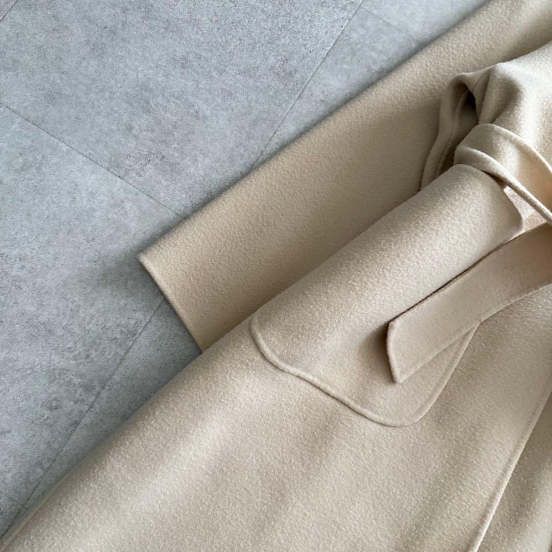 イエナラブークル　ダブルフェイスロングコート　ベルト　ベージュ　36