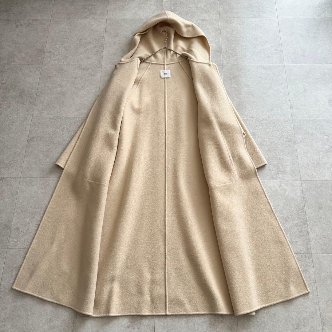 イエナラブークル　ダブルフェイスロングコート　ベルト　ベージュ　36