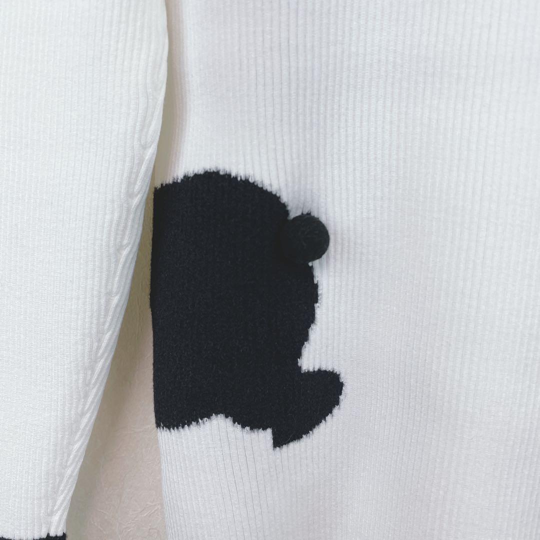 新品未使用24FWarchivio セーター 38号 白 ウサギ刺繍
