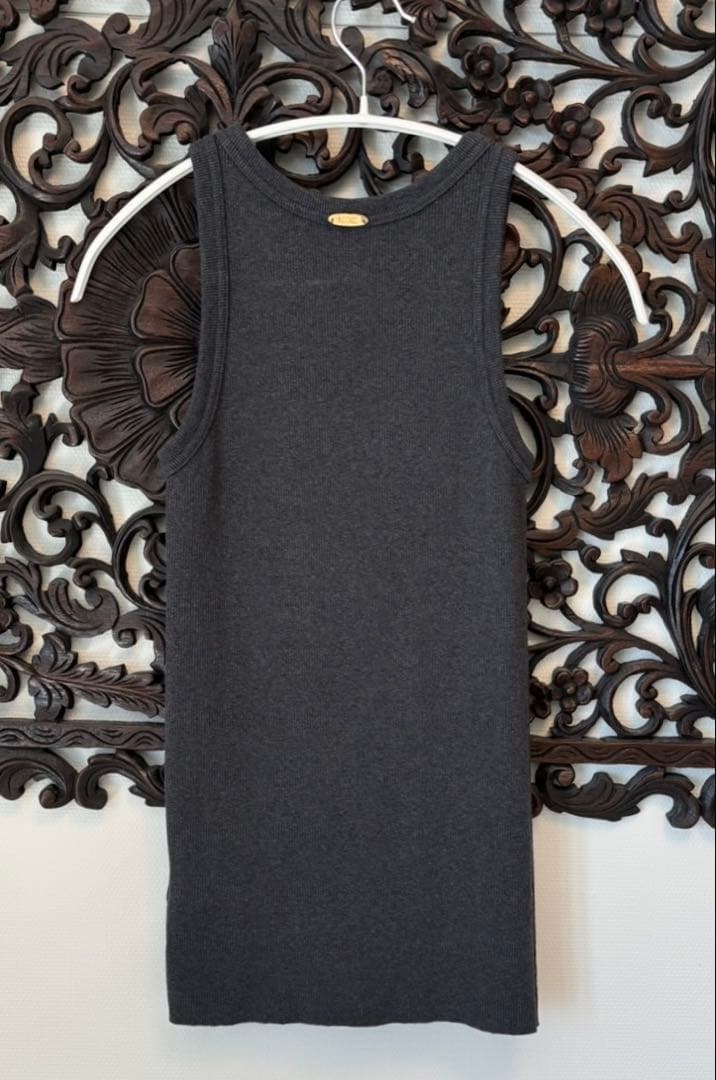 美品 deuxieme classe LOREL RIB タンクトップ グレー