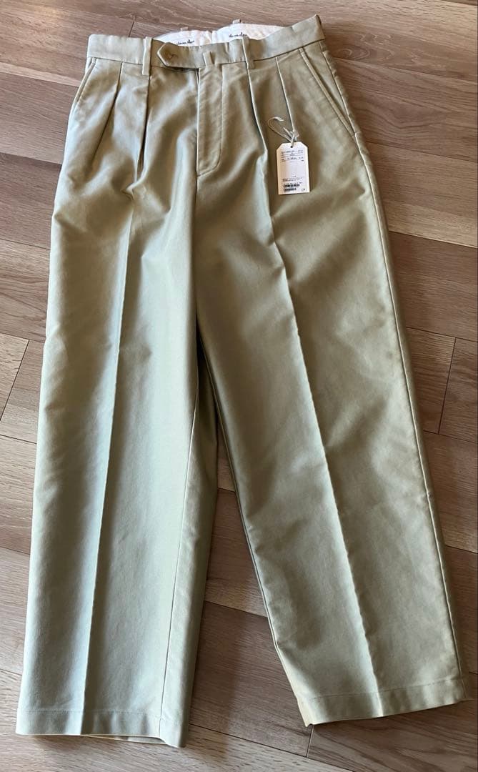 【即発送】カベ モールスキン インツープリーツ ドレス トラウザーズ