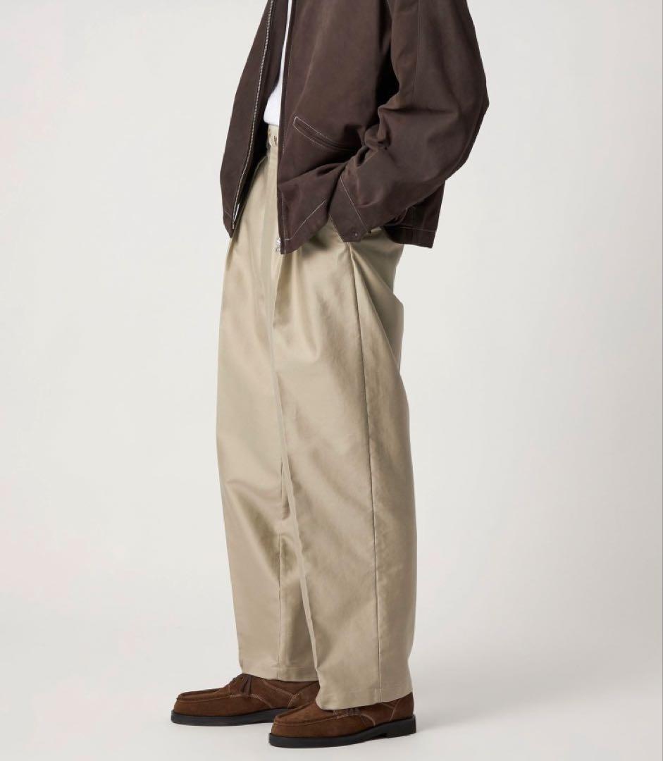 【即発送】カベ モールスキン インツープリーツ ドレス トラウザーズ