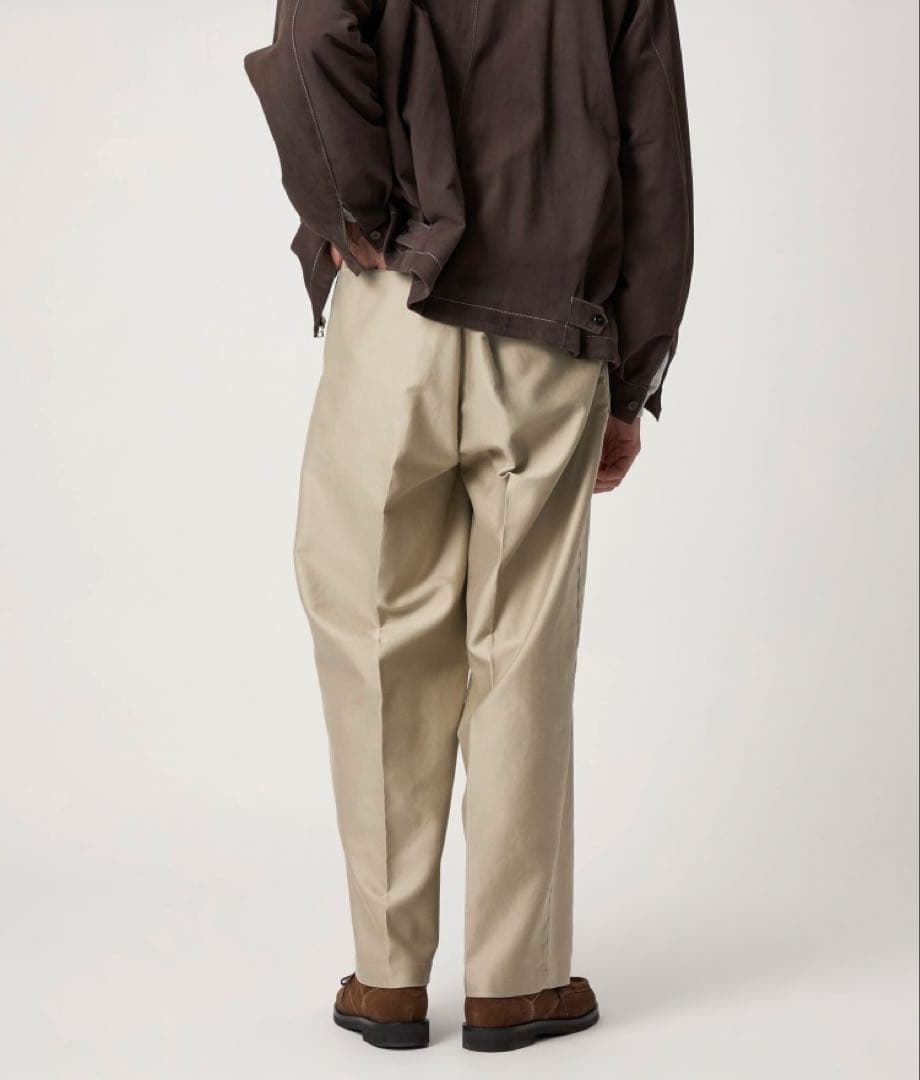 【即発送】カベ モールスキン インツープリーツ ドレス トラウザーズ