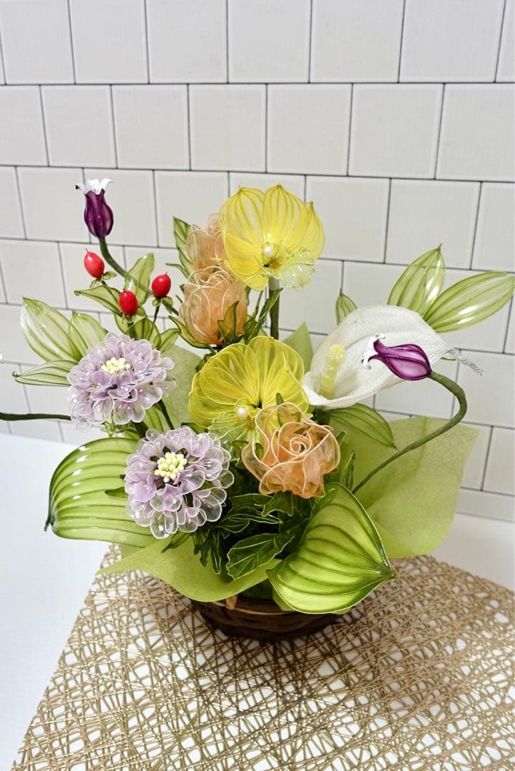 アメリカンフラワー（シンビジウム、スカビオサ）ディップフラワー