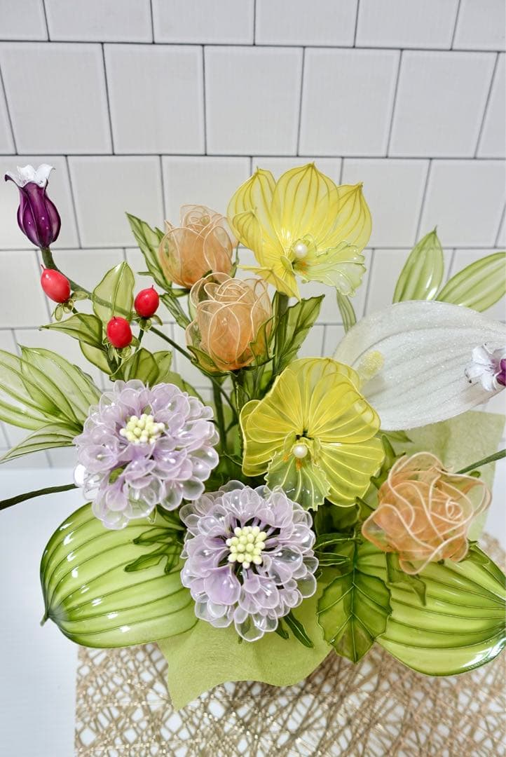 アメリカンフラワー（シンビジウム、スカビオサ）ディップフラワー