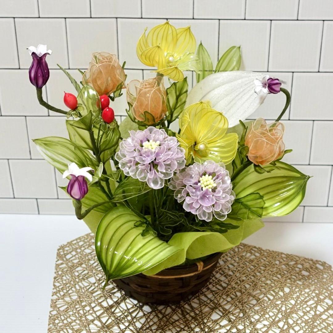 アメリカンフラワー（シンビジウム、スカビオサ）ディップフラワー