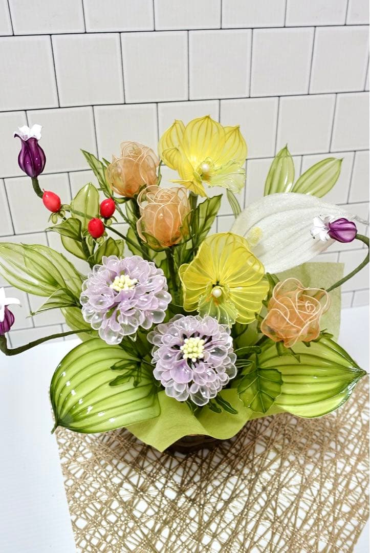 アメリカンフラワー（シンビジウム、スカビオサ）ディップフラワー