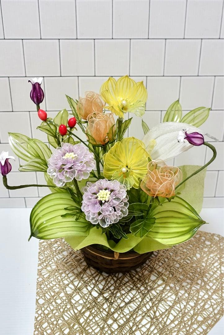 アメリカンフラワー（シンビジウム、スカビオサ）ディップフラワー