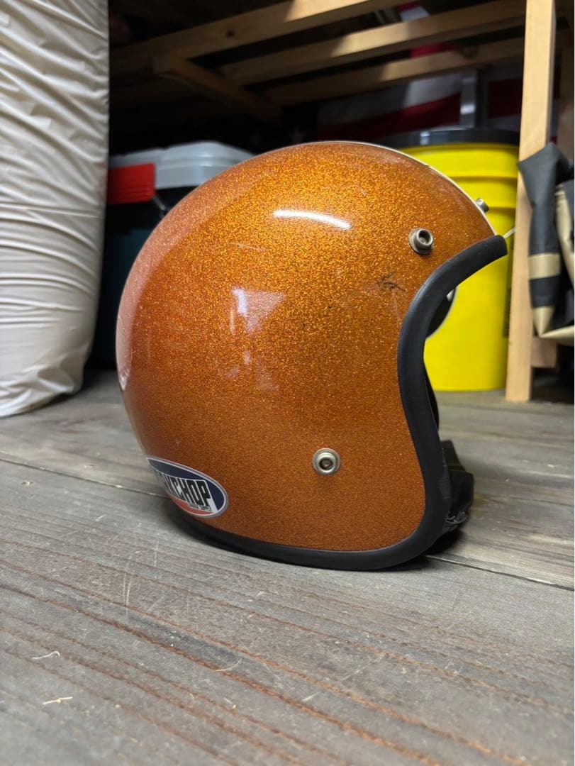 美品　FURY400 LFLAKE GOLD ビンテージヘルメット