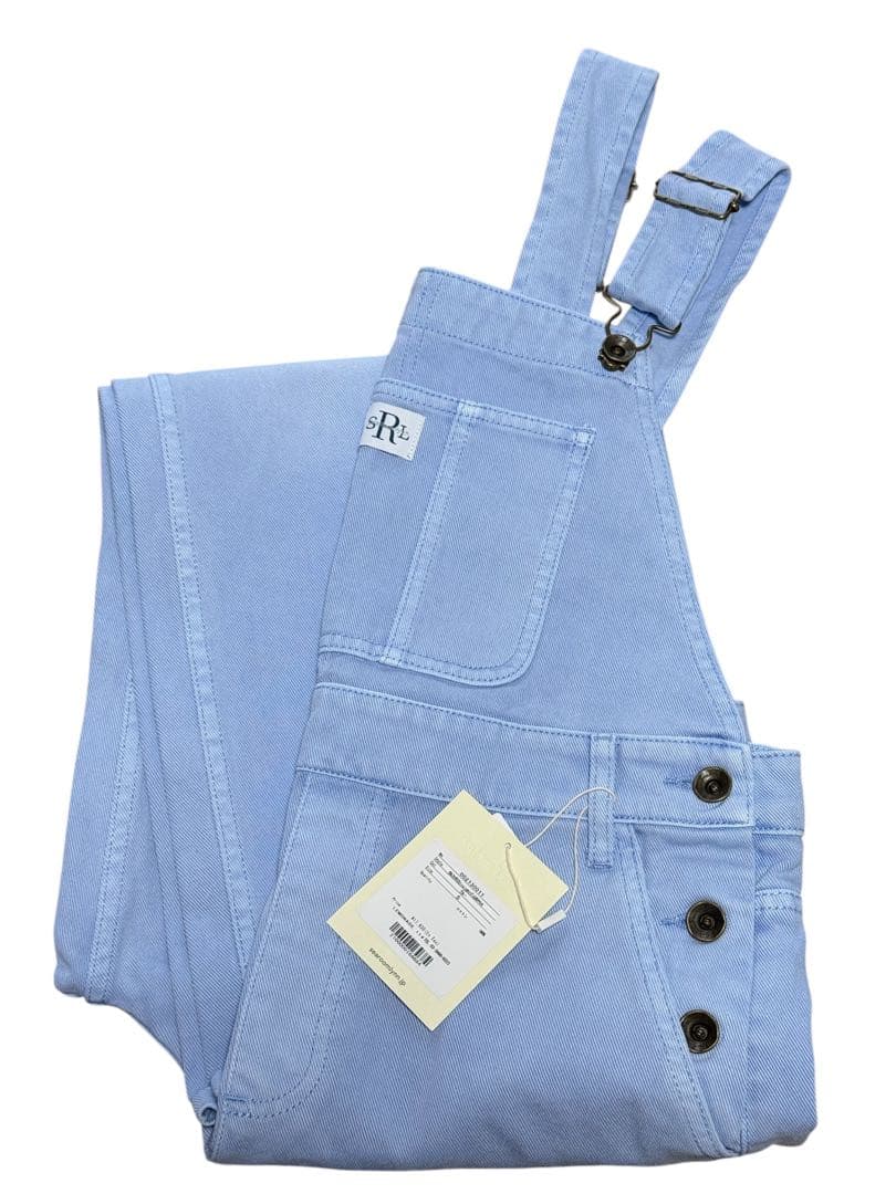 sea room lynnサルファーダイstraightデニムサロペットSサイズ