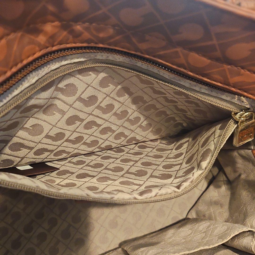 極美品 GHERARDINI ソフティ トートバッグ スタッズ　レザー　ブラウン