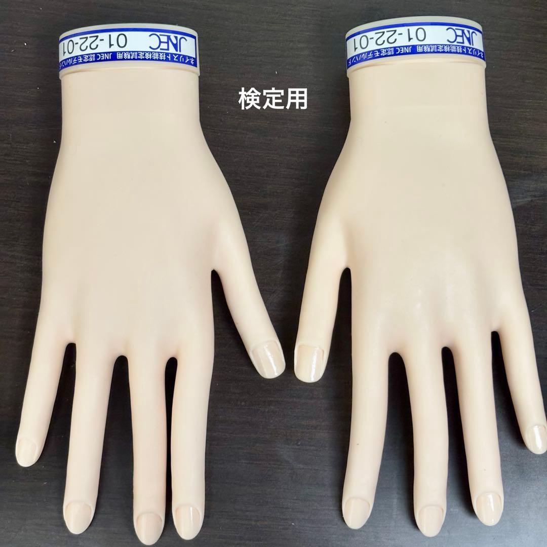 JENEC認定モデルハンド 2個セット ネイルアート練習用 検定用 チップ付き