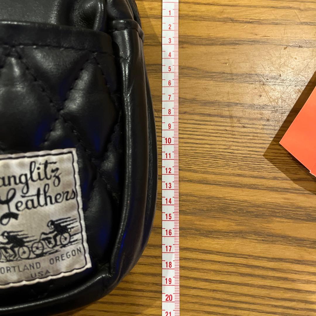 Langlitz Leathers ブラックキルティングバッグ　　　　ガンパース