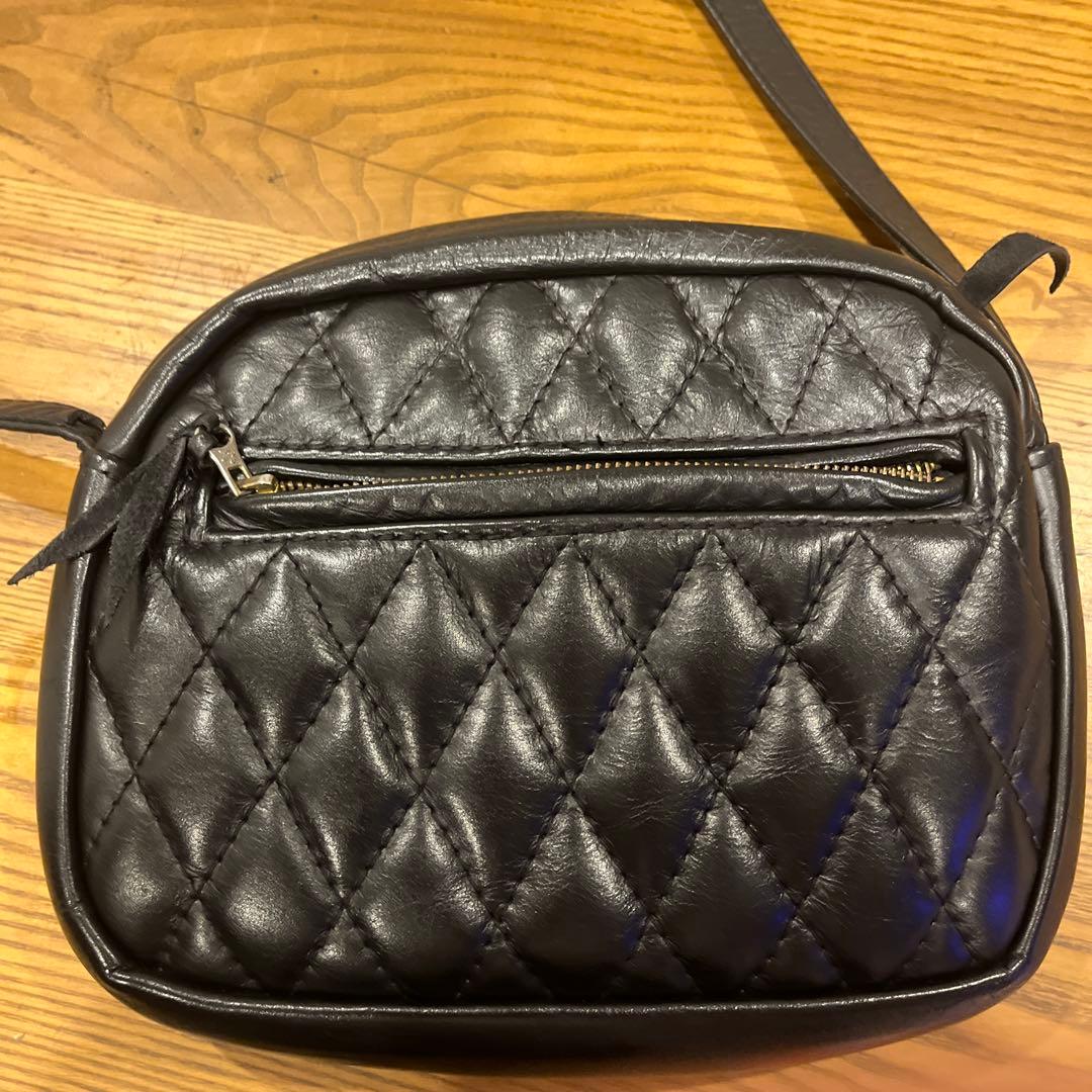 Langlitz Leathers ブラックキルティングバッグ　　　　ガンパース