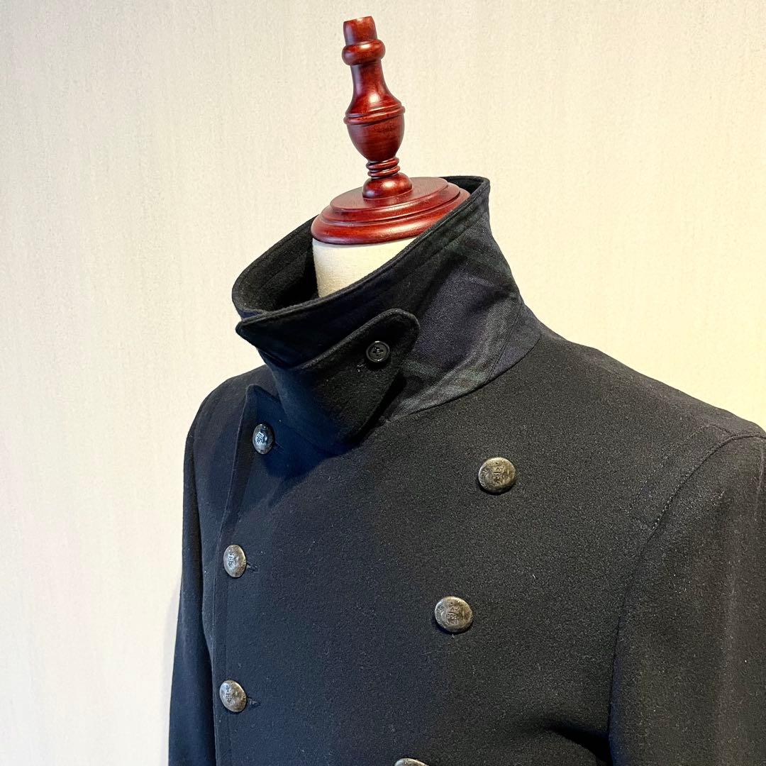 RODA ロダ ロングコート 46 ダブルブレスト ネイビー イタリア製 ウール