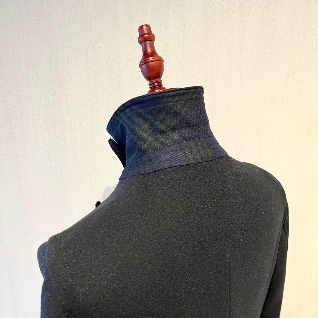 RODA ロダ ロングコート 46 ダブルブレスト ネイビー イタリア製 ウール