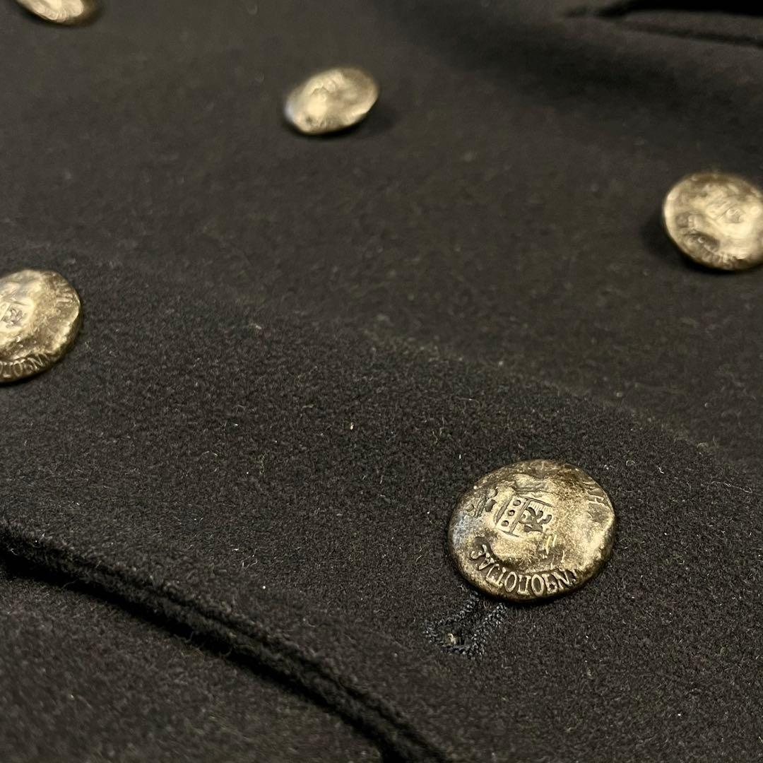 RODA ロダ ロングコート 46 ダブルブレスト ネイビー イタリア製 ウール