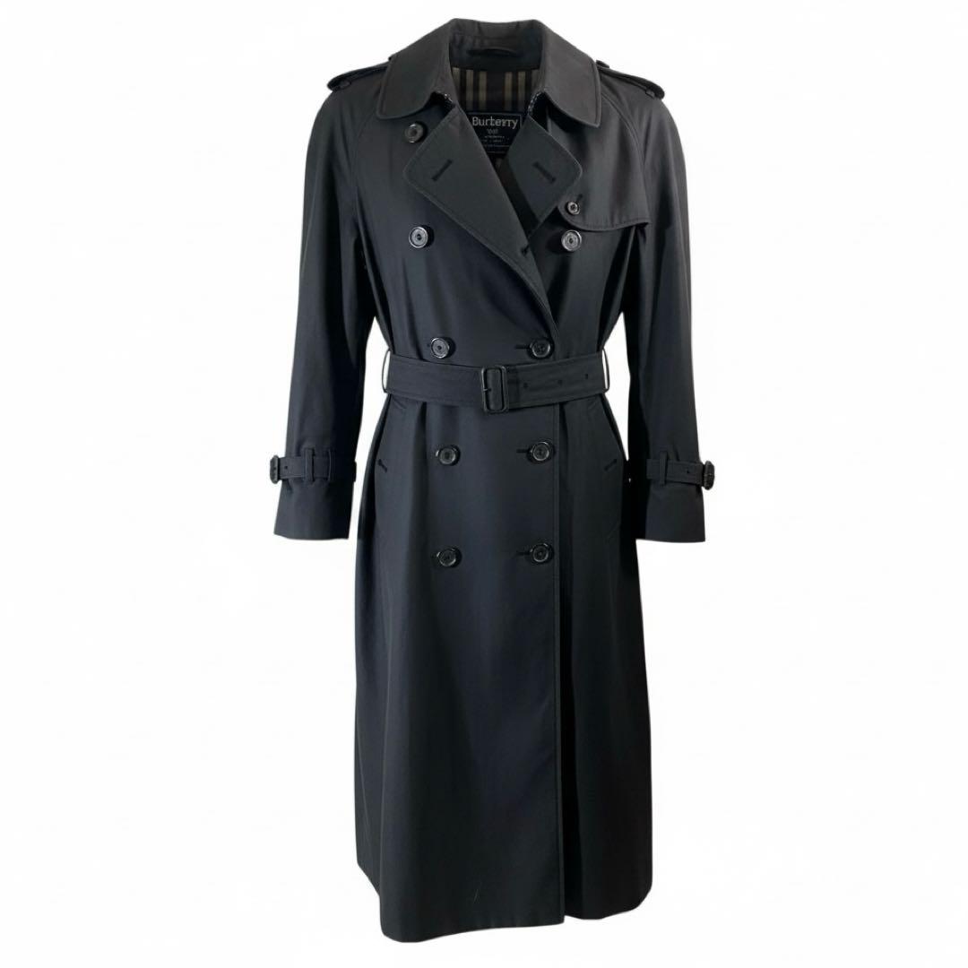 ヴィンテージ✨バーバリー トレンチコート 英国製 ノバチェック 総柄 ロング S