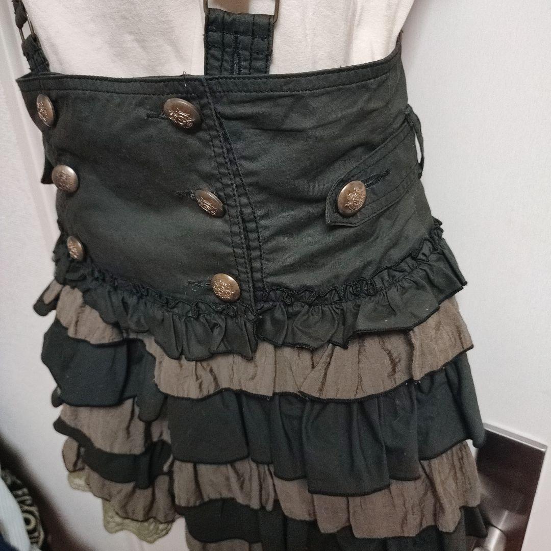 ※【未使用タグ付き】ALCONQUINS フリルミニスカート オリーブグリーン