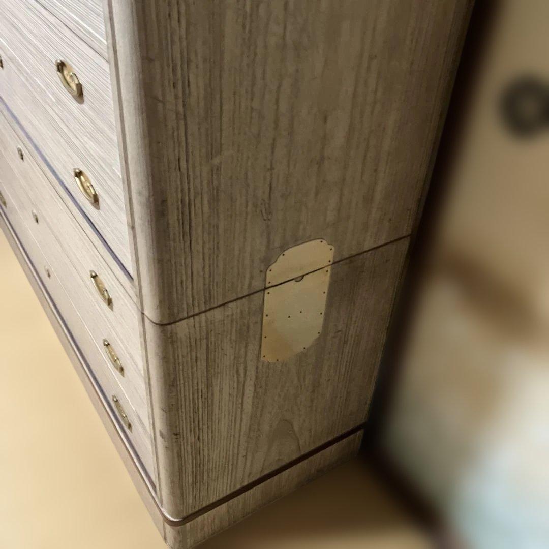 桐　箪笥　 総桐胴丸箪笥 昭和50年代物　鍵付き