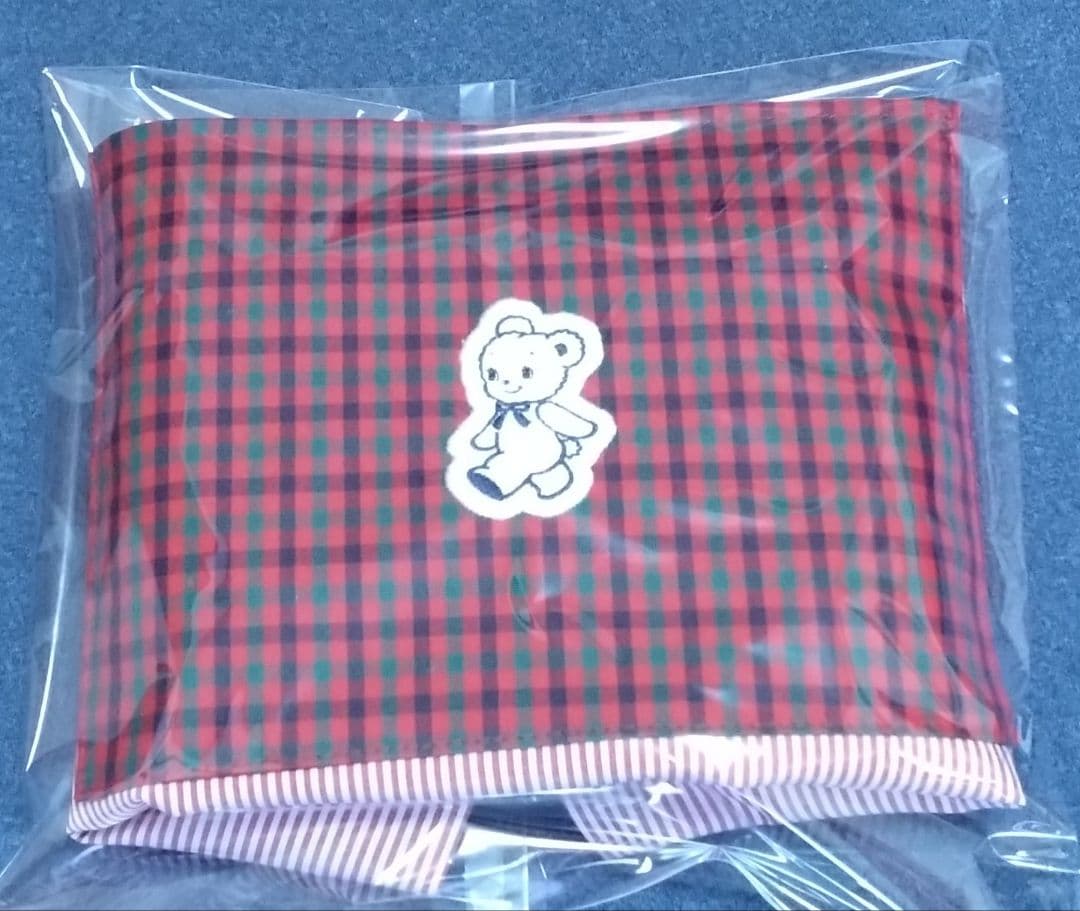 ファミリア　みらい百貨店　トートバッグ　赤チェック