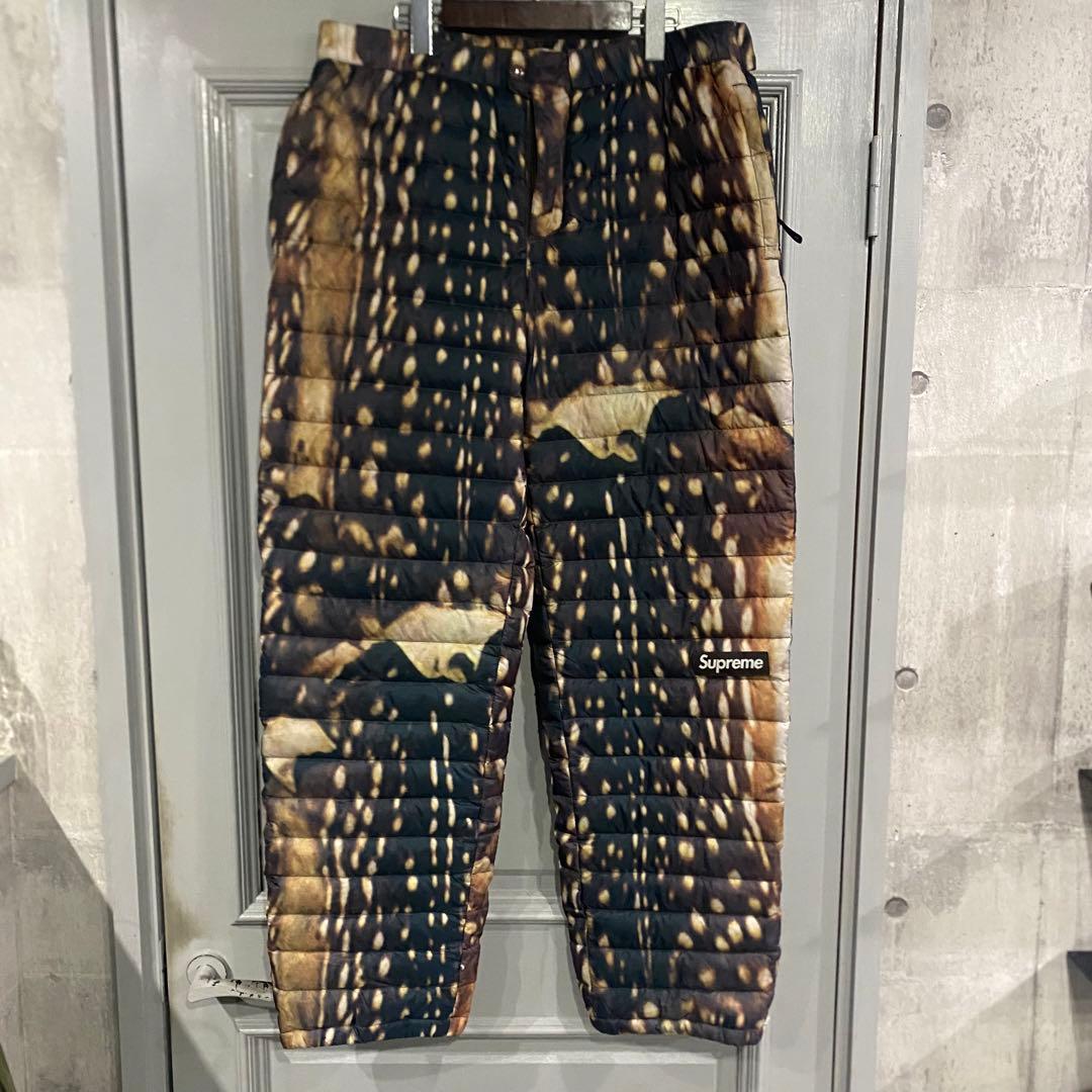 supreme micro down pants size L 長ズボン 総柄
