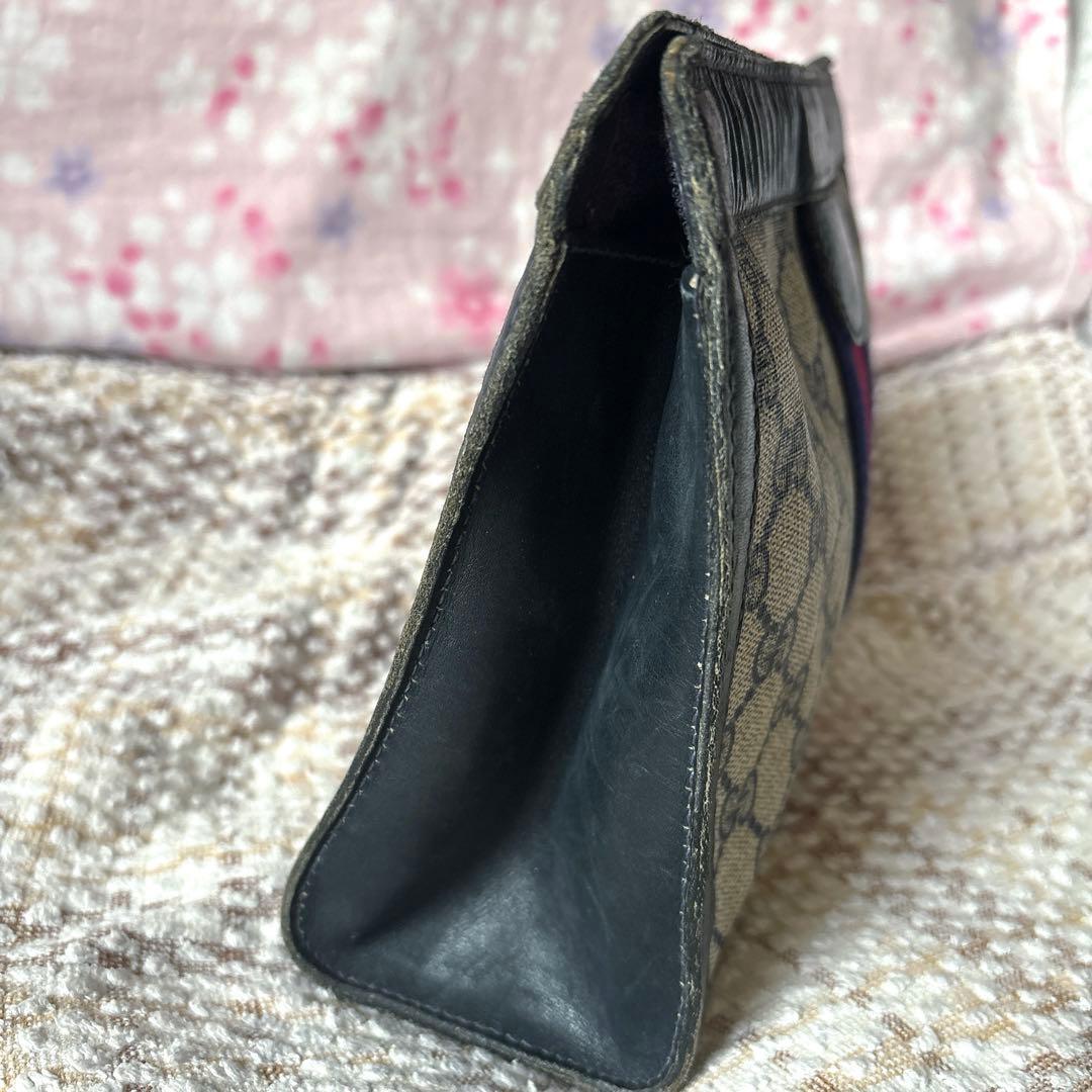 破格 GUCCI オールドグッチ クラッチバッグ 美品 GG総柄