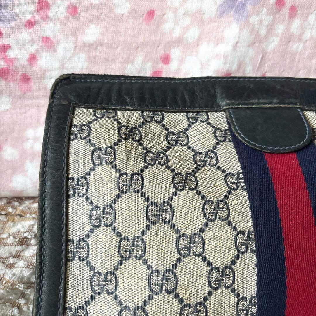 破格 GUCCI オールドグッチ クラッチバッグ 美品 GG総柄