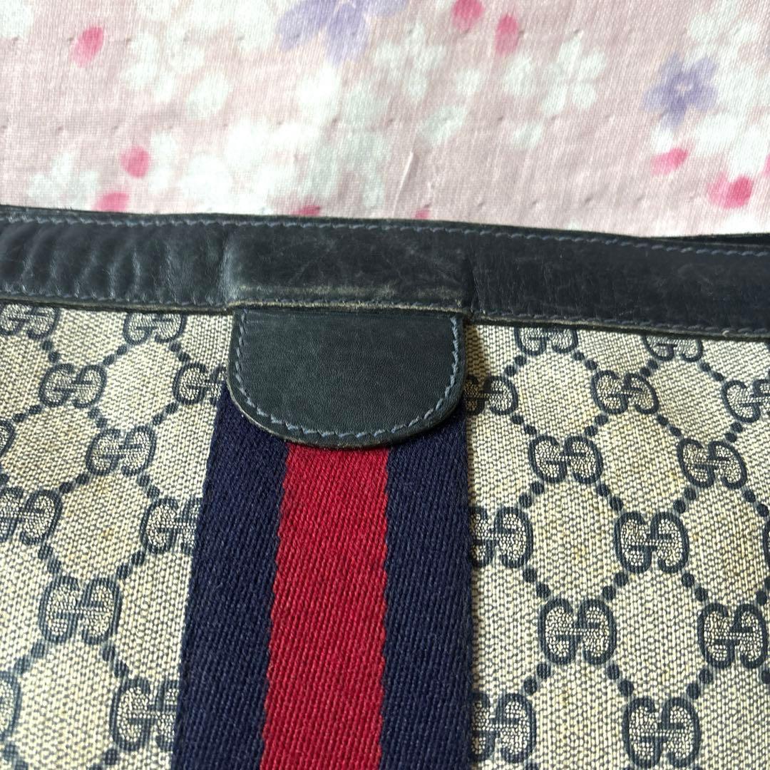 破格 GUCCI オールドグッチ クラッチバッグ 美品 GG総柄