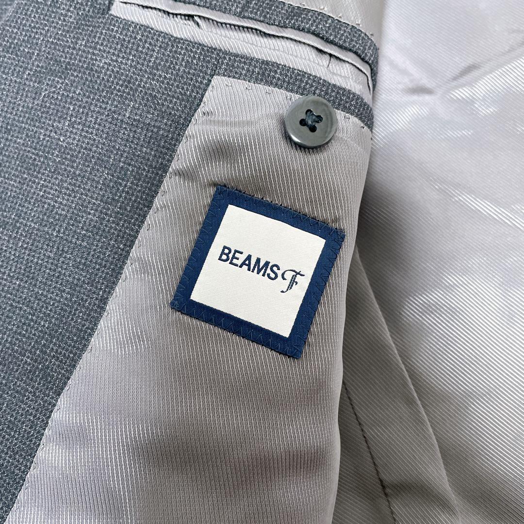 beams f ビームスエフ スーツ 3ピース ダークグレー 段返り スリム