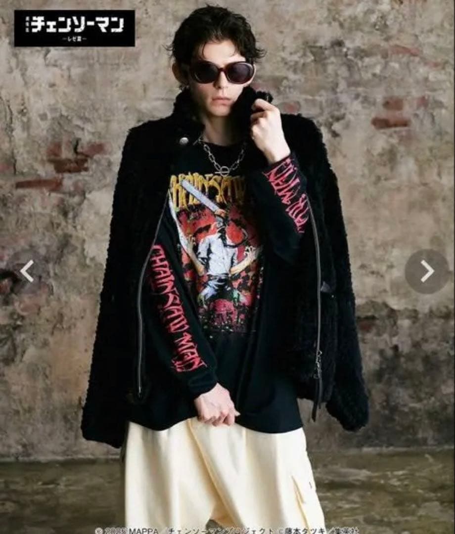 【glamb】チャンソーマンカットソー　黒Chainsaw Man Cutsew