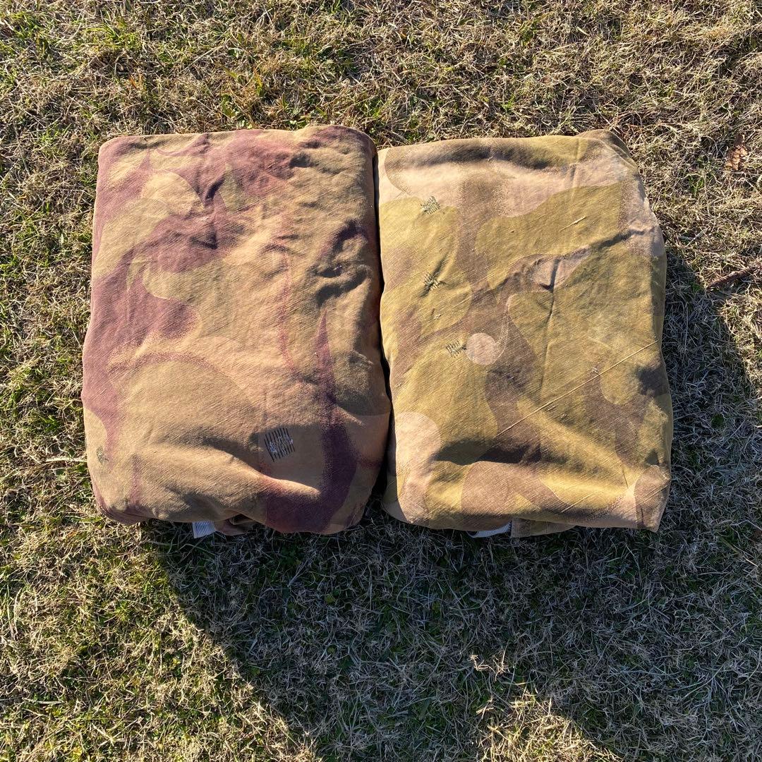 【超レア】ハンガリー軍幕　初期型　扇型　２枚②　迷彩　ハリケーンカモ　ミリタリー