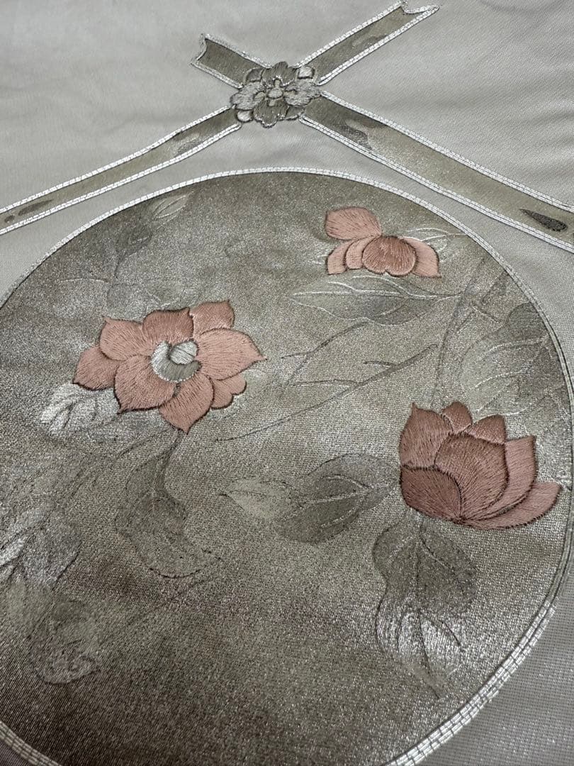 222)着物　袋帯　5点セット　太鼓柄　正絹　全て着用可能品