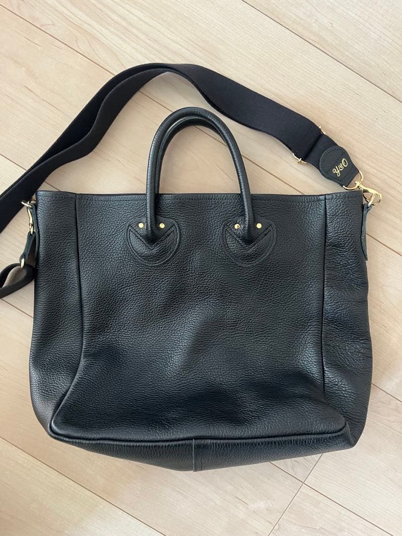 『美品』Young &Olsen ブラックトートバッグ　定価:40,700円