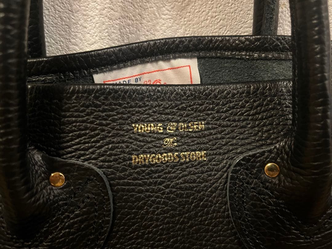 『美品』Young &Olsen ブラックトートバッグ　定価:40,700円