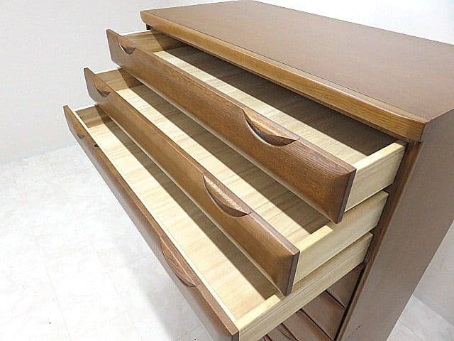 極美品 karimoku/カリモク ハイチェスト 　ハイタイプ/オーク材