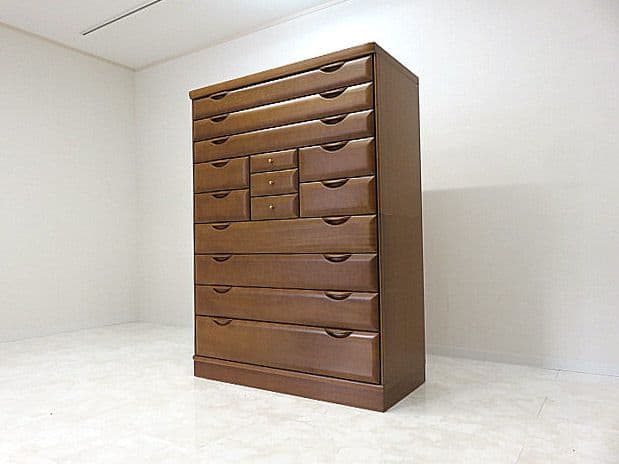 極美品 karimoku/カリモク ハイチェスト 　ハイタイプ/オーク材