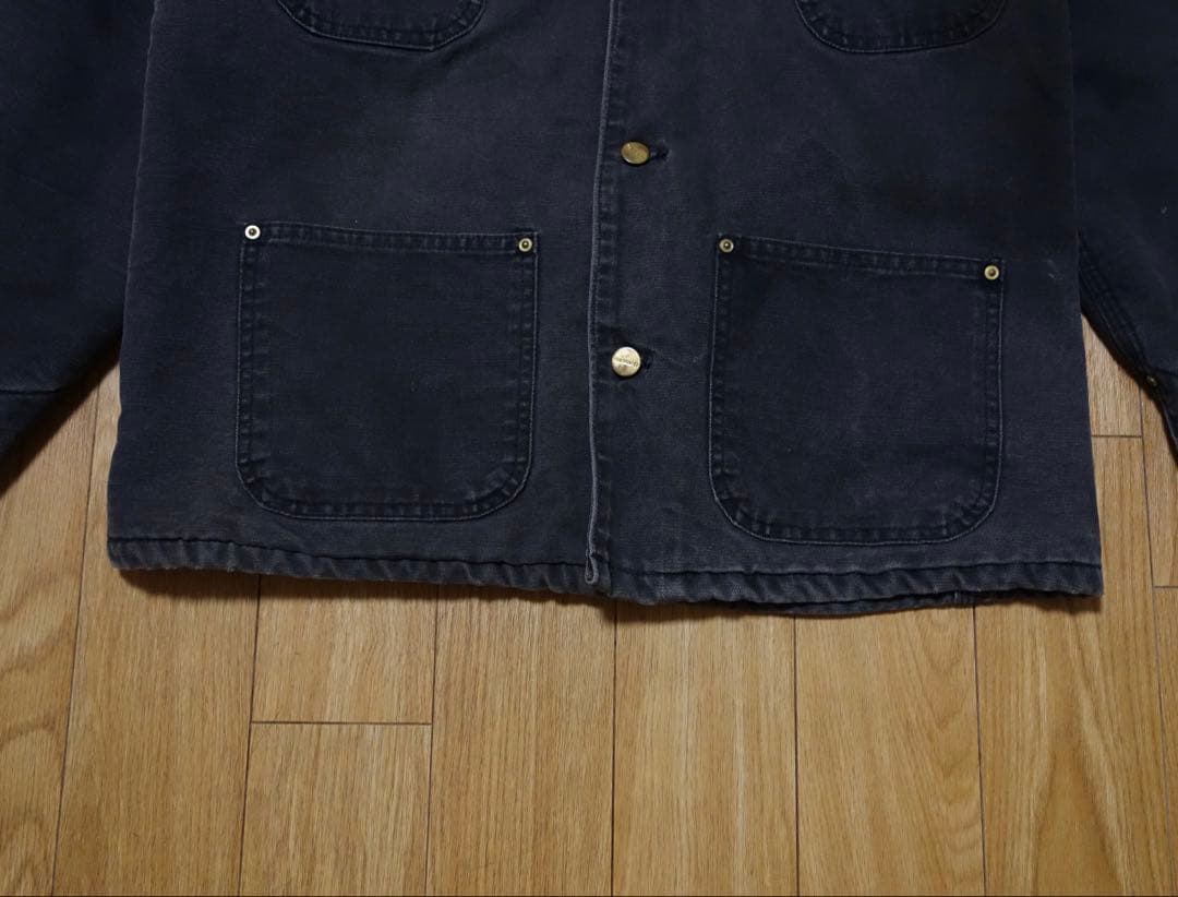 90sUSA製 Carhartt ブラック チョアコート BLKサイズS~M