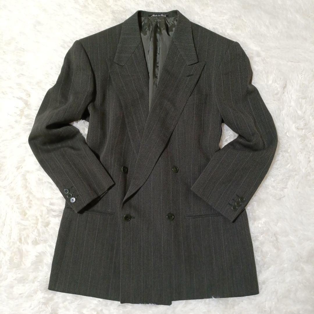ジョルジオアルマーニ スーツ セットアップ L チャコールグレー ウール95