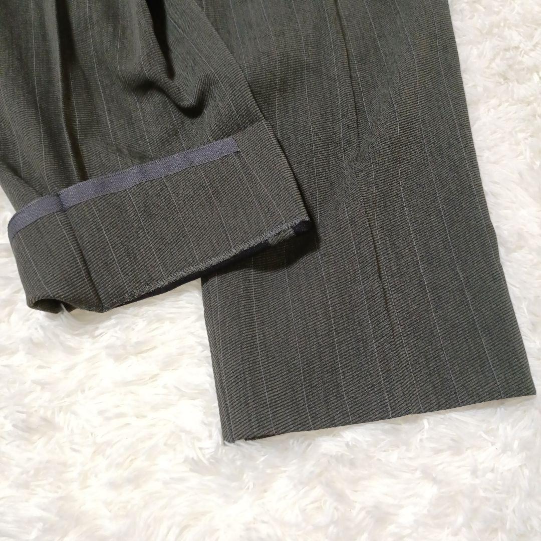 ジョルジオアルマーニ スーツ セットアップ L チャコールグレー ウール95