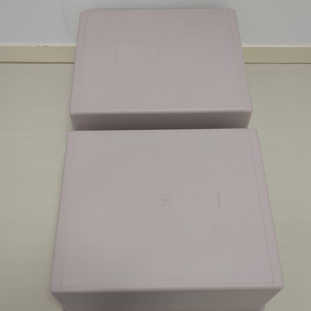 【2個セット】タッパーウェア　ディープスーパーケース　収納ケース　ピンク