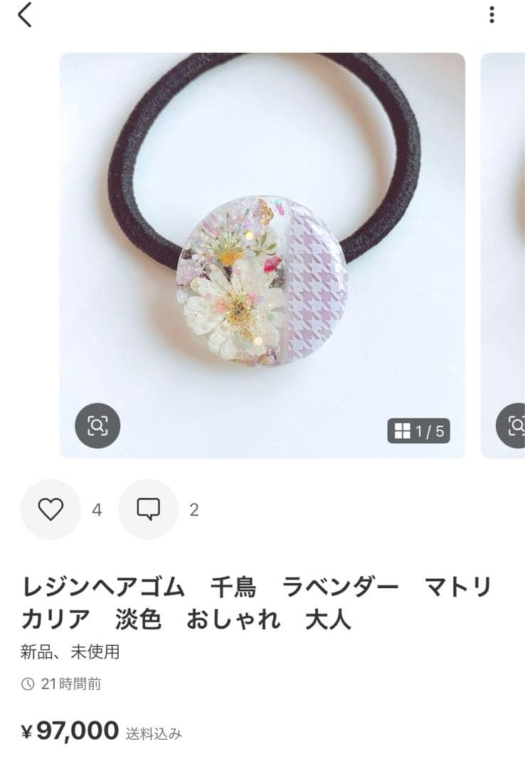 ひまういページ　ヘアゴム5点ポニーフック6点