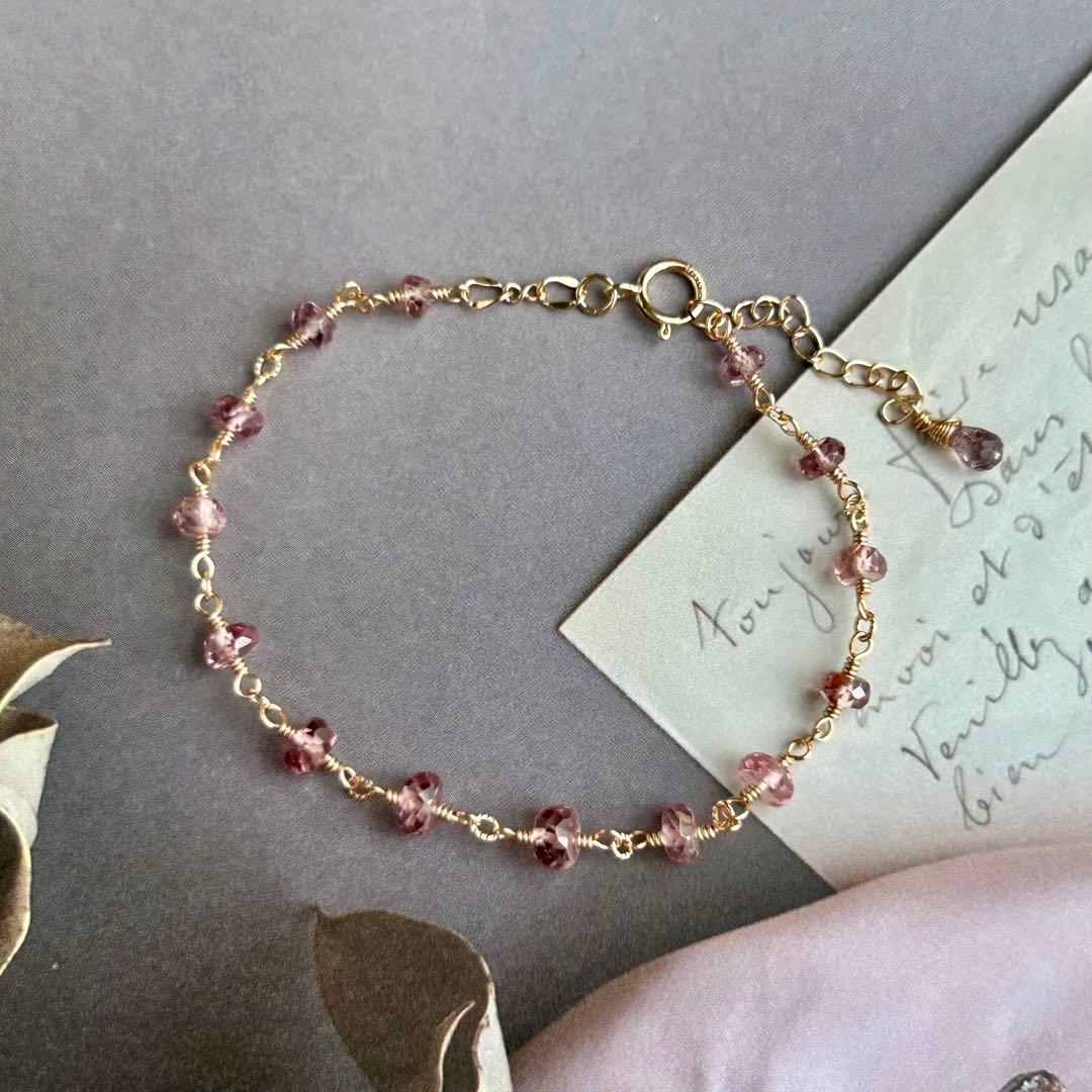 専用✳︎14kgf マラヤガーネット　ドラゴンガーネット　ブレスレットとピアス