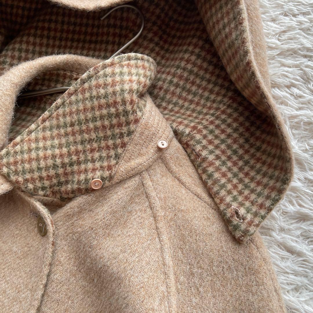 【希少】バーバリー ダブルフェイス ウールコート リバーシブル ベージュ M