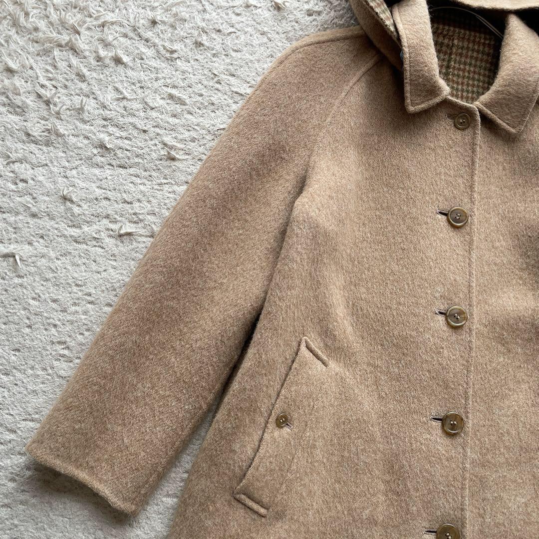 【希少】バーバリー ダブルフェイス ウールコート リバーシブル ベージュ M