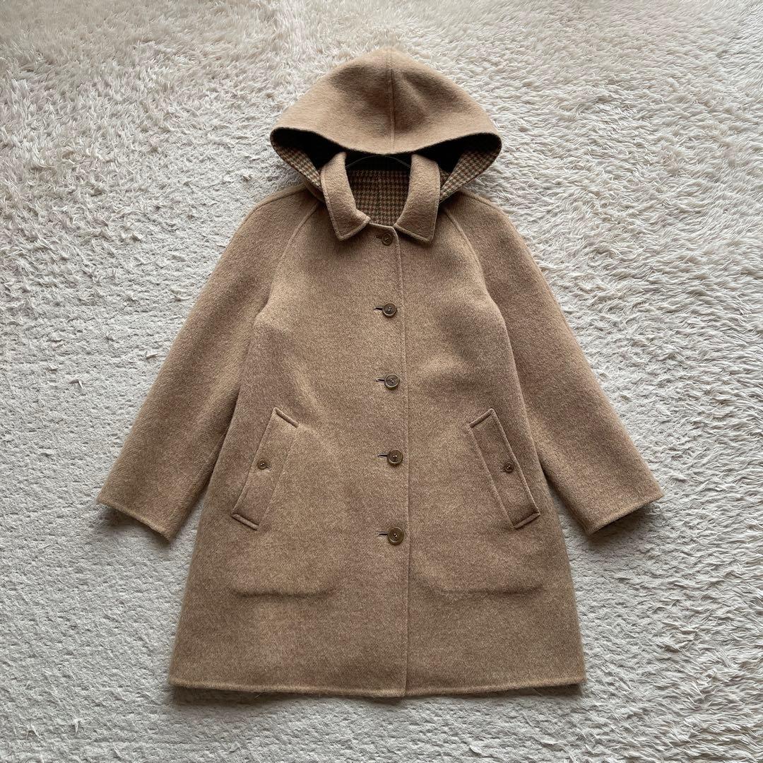 【希少】バーバリー ダブルフェイス ウールコート リバーシブル ベージュ M